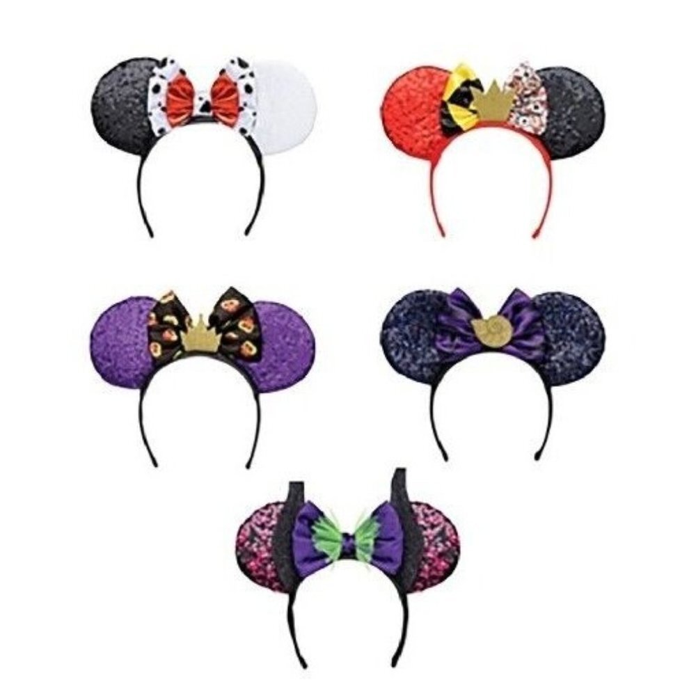 Disney 100th anniversary Villains 5 Piece Ear Headband Set